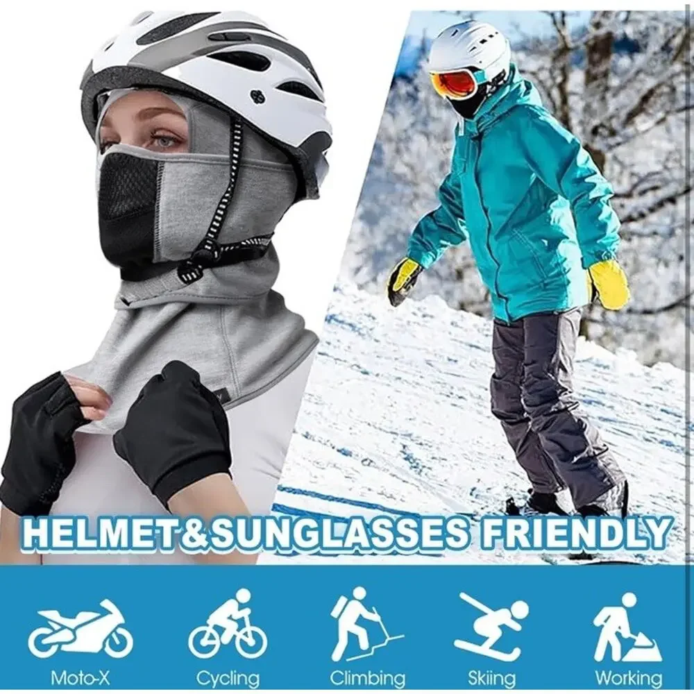 Balaclava Ski Mask (with Breathable Holes) Windproof Winter Fleece Neck Face VV